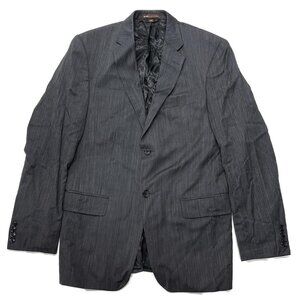 BCBG Attitude Sport Coat Suit Jacket Blazer 38R Gray Striped Wool Avalon Men